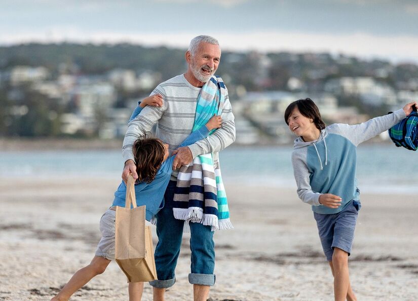 man with grandkids